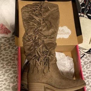 Charlotte Russe fringe boots